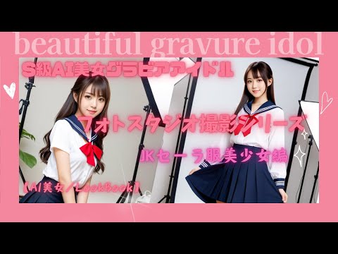 【AI美女／LookBook】S級AI美女グラビアアイドルフォトスタジオ撮影シリーズ【JKセーラ服美少女編】#AI美女 #ailookbook #ai美女リアル #aiグラビア