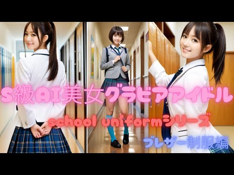 S級AI美女グラビアアイドルschool uniformシリーズ『ブレザー制服編』
