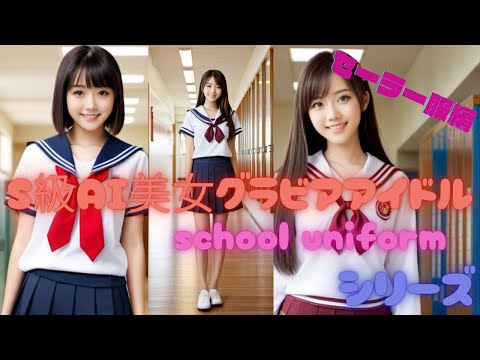 S級AI美女グラビアアイドルschool uniformシリーズ『セーラー服編』