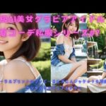 S級AI美女グラビアアイドル夏コーデ私服シリーズ#7 『フローラルプリントのワンピースにデニムジャケットを羽織り、サンダルでカジュアルダウン』