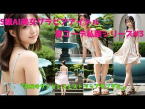 S級AI美女グラビアアイドル夏コーデ私服シリーズ#3 『花柄のサンドレスとストラップサンダル』