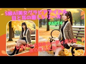 【AI美女／LookBook】S級AI美女グラビアアイドル目と耳の癒しシリーズPART4【レオパード柄カーディガン黒のミニスカート編】#AI美女 #ai美女リアル #aiグラビア
