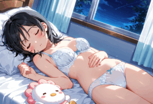 近親相姦×睡眠姦×純愛！のエロアニメ動画『おやすみせっくす』を画像生成で再現してみた